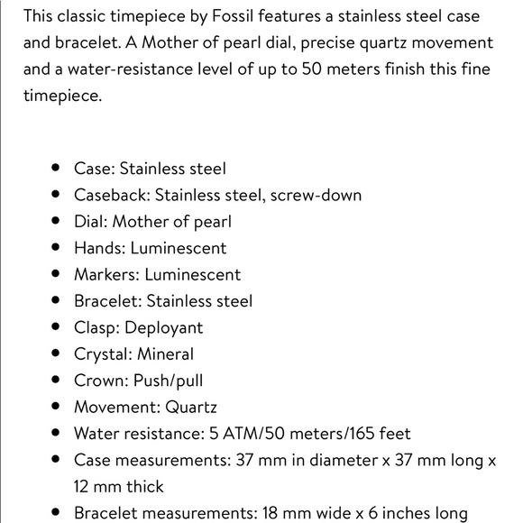 FOSSIL Silver Watch - Picture 6 of 8